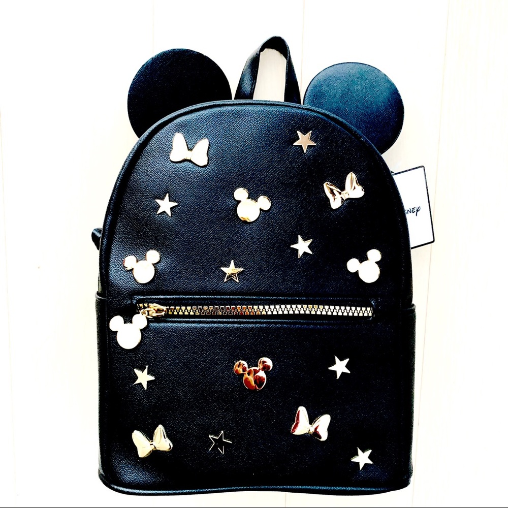 LAST ONE Disney Mickey Minnie Mouse Gold Backpack - Picture 4 of 8